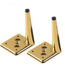 Adjustable Gold Metal Furniture Legs Set of 4, Heavy Duty Round Cone Table Legs for Desk and Coffee Table