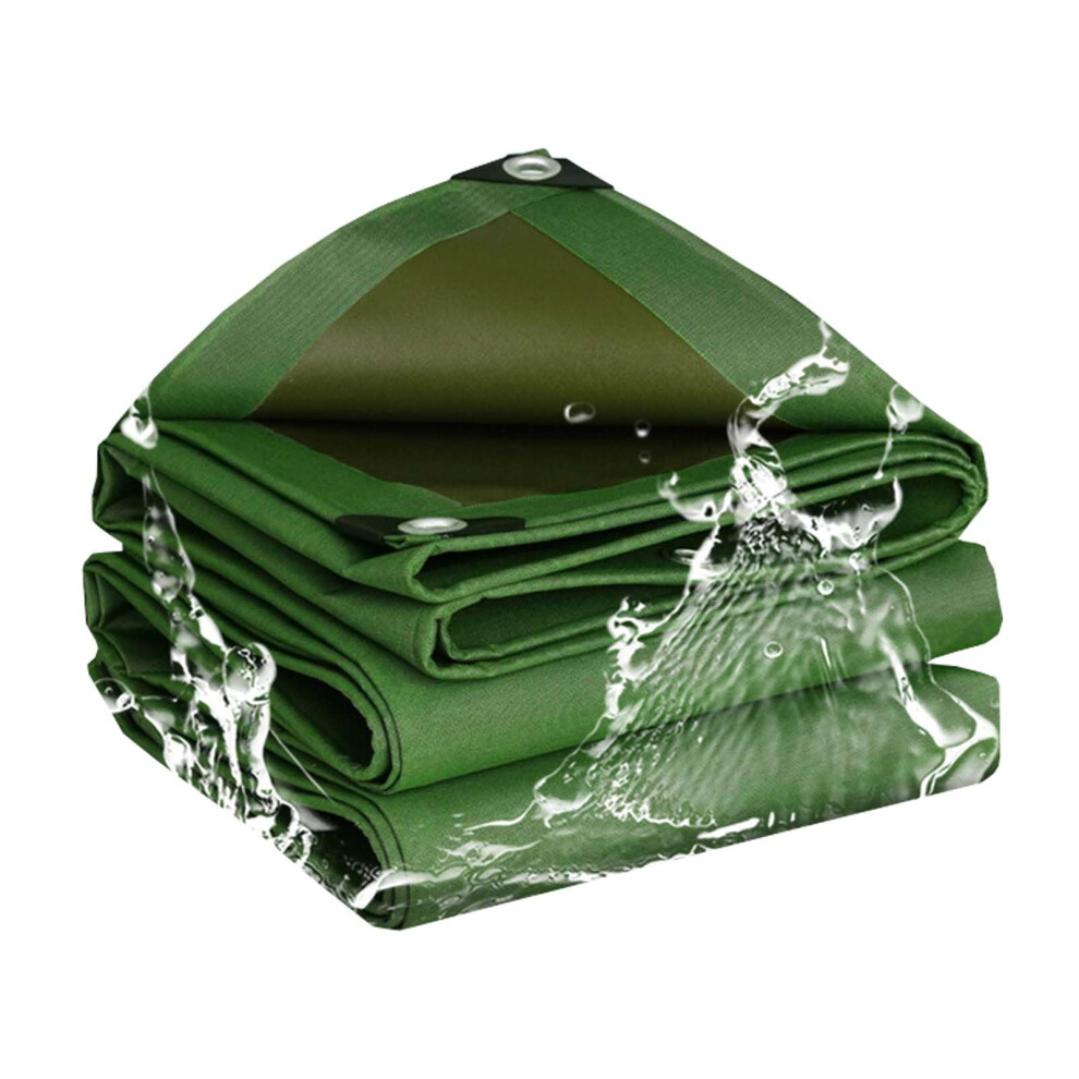 4' X 10' Canvas Tarp With Rustproof Grommets, 25 Mil Thick, Uv Resistant 9771547031734
