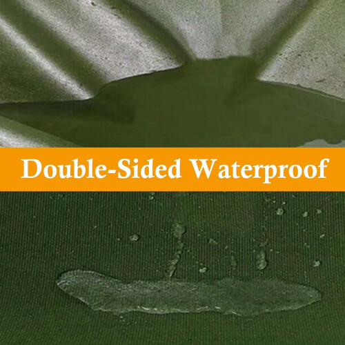 4' x 10' Canvas Tarp with Rustproof Grommets, 25 Mil Thick, UV Resistant 2