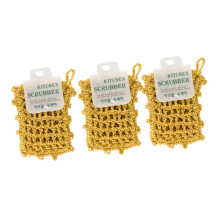 3pcs Kitchen Cleaning Cloths Reusable Dishwashing Scrubbers Set Soft Woolen Towels for Easy Cleanup