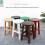Wooden Stool Walnut Brown 30x40cm, Reinforced Solid Wood Build, SpaceSaving MultiPurpose Use 3
