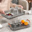 Tea Tray 24oz Capacity, 39x25x5 cm, Gray 7