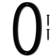 6 Inch 3D Matte Black House Numbers Outdoor, Modern Acrylic Address Numbers for House Wall, Weatherproof No‑Rust Design