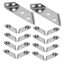 Heavy Duty Stainless Steel Corner Braces ThreeSided Design Furniture Reinforcing Brackets with Screws