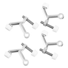 4PCS Heavy Duty Hinge Pin Door Stopper Adjustable Zinc Alloy Door Bumper for Wall Damage Protection