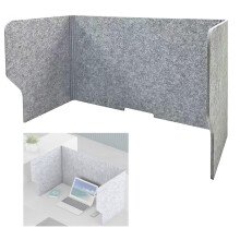Office Desk Divider Sound Absorbing Privacy Panel with Noise Reduction Foldable Design 100cm