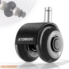 Office Chair Casters Wheels Set of 5, Heavy Duty Quiet Bearings for Hardwood Floors