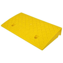 Plastic Car Threshold Ramp 7CM Yellow Rainproof Driveway Slope Pad for Doorways and Curbs 50x27x7CM