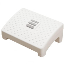 Adjustable Ergonomic Under Desk Footrest with Massage Pad for Office and Home, Durable Black Stool