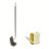 Brosse de toilette ergonomique avec support à-couleur crème 1