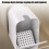 Ensemble de brosse de toilette avec tête inclinée-gris 7