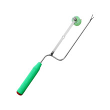 Garden Transplanter Tool with Wheel, Heavy Duty Sweet Potato Seedling Planter, Ergonomic Grip Handle