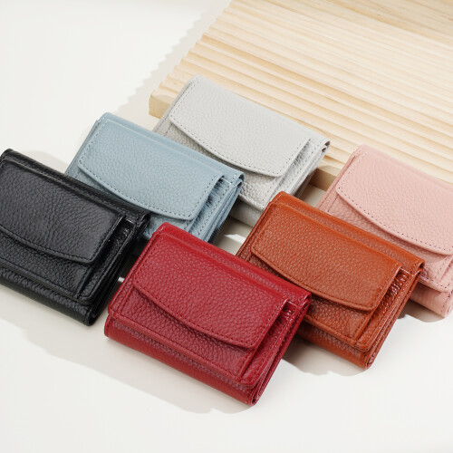 PU-Leder-Geldbörse, kompaktes Design, Kartenhalter,-Blau 2