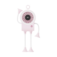 Desk Fan with 5 Speed Strong Air Rechargeable Creative Fan-Pink