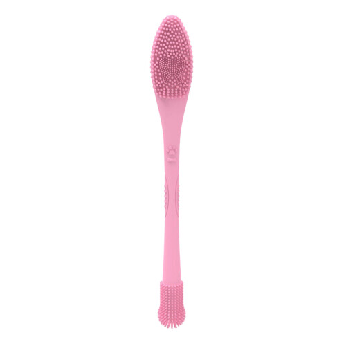 Conception douce de double tête de brosse à dents d'animal-Rose