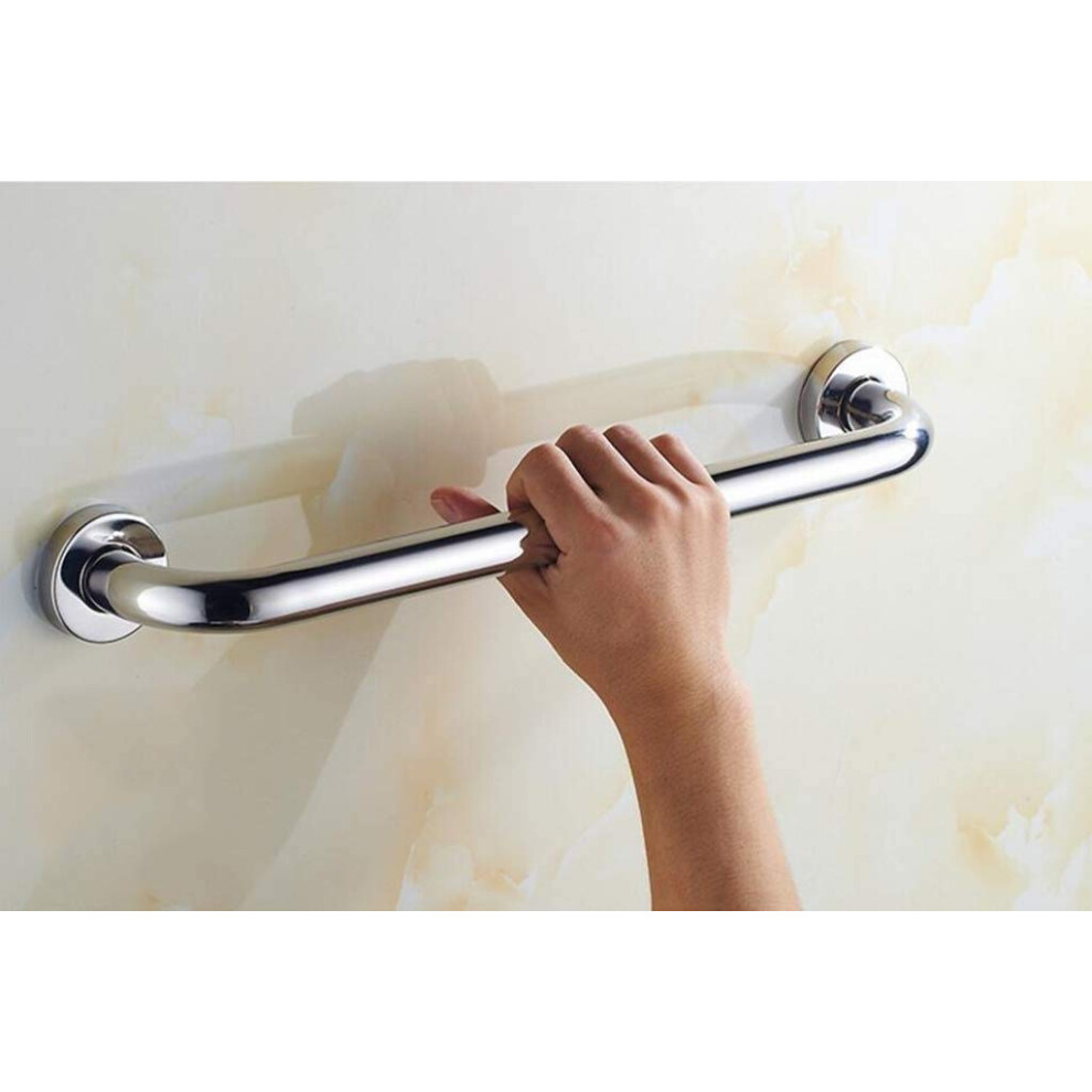 Silver Stainless Steel Bathroom Grab Bar 85Cm AntiâSlip Handrail With Concealed Mounting Chrome Finish For Elderly Safety