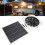 100W Solar Panel Fan Kit 28x28cm White 12V 10in 3