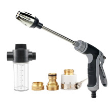 Pressure Garden Hose Nozzle Sprayer with Rotating Spray Coverage for Car Wash and Garden Cleaning