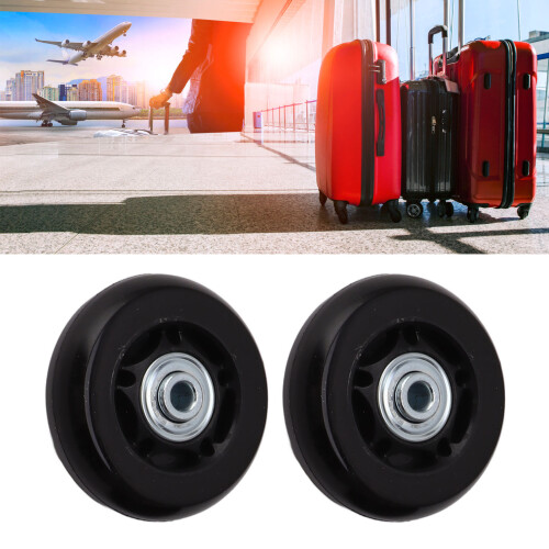 2pcs 72x24mm Luggage Wheels Replacement PU Rubber 1