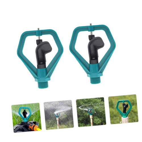 2pcs Garden Sprinkler Automatic 360 Rotation LowPressure Wide Coverage Lawn Irrigation Easy Setup 2