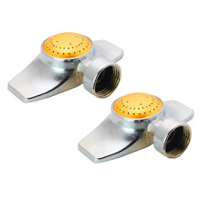 2pcs 360 Degree Rotating Garden Sprinkler Zinc Alloy Lawn Irrigation with Even Water Distribution