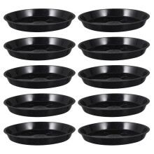10 Pack Durable Plastic Plant Saucers with Leakproof Raised Edge for Indoor Outdoor Garden Pots 13.5in