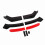 6x Front Bumper Splitter Glossy Black Red 10
