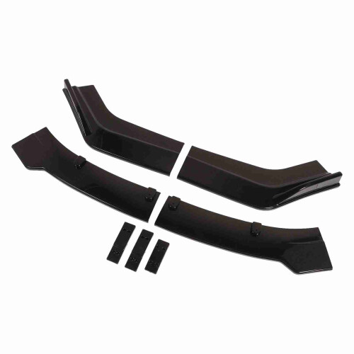 4PCS Front Bumper Lip Separator 165cm Bright Black 1
