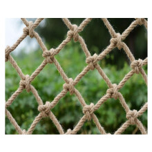 Hemp Rope Net with Reinforced Edge Design, Natural Jute Safety Net for Balcony Garden and Child Protection