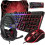 Gaming Keyboard and Mouse and Mouse pad and Gaming Headset, Wired LED RGB Backlight Bundle for PC Gamers Users 1