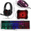 Gaming Keyboard and Mouse and Mouse pad and Gaming Headset, Wired LED RGB Backlight Bundle for PC Gamers Users 6