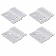 4 Pack Aluminum Alloy French Cleat Wall Hanger Z Shape Bracket Set, Heavy Duty Hidden Mount for Picture Mirror Frame