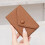 Ladies Small PU Leather RFID Credit Card Wallet Compact Card Case Brown 1