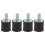 VD15x15 M3/M5/M6 Rubber Mounts, 4pcs, Black-Silver 2