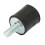 VD15x15 M3/M5/M6 Rubber Mounts, 4pcs, Black-Silver 13