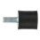VD15x15 M3/M5/M6 Rubber Mounts, 4pcs, Black-Silver 14