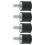 VD15x15 M3/M5/M6 Rubber Mounts, 4pcs, Black-Silver 15