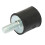 VD15x15 M3/M5/M6 Rubber Mounts, 4pcs, Black-Silver 16