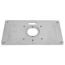 235x120x8mm AluminumRouterPlate&Ring, Silver/Black