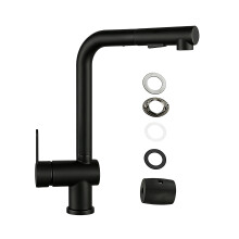 Pull Out Sink Basin Faucet Quick-Black Without piping