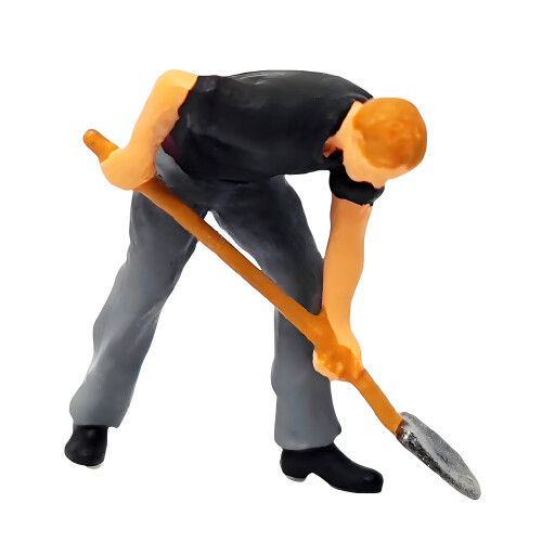 1:64 Scale Miniature Construction Worker Digging Treasure- 614