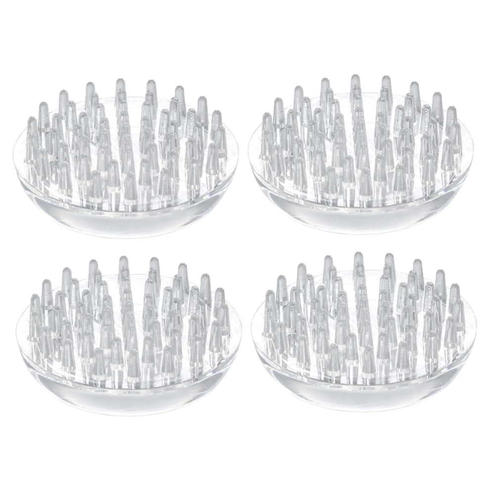 Chair Leg Protectors 4Piece Set Transparent Nonslip Furniture Floor Protectors With Spiked Caster Grip For Carpet And Hardwood Floors 9351714463973