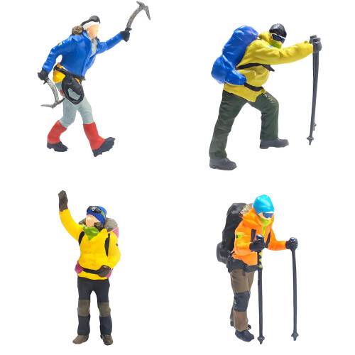 Handbemalte Miniaturfigur im Maßstab 1:64,-Schneebergklettern 1