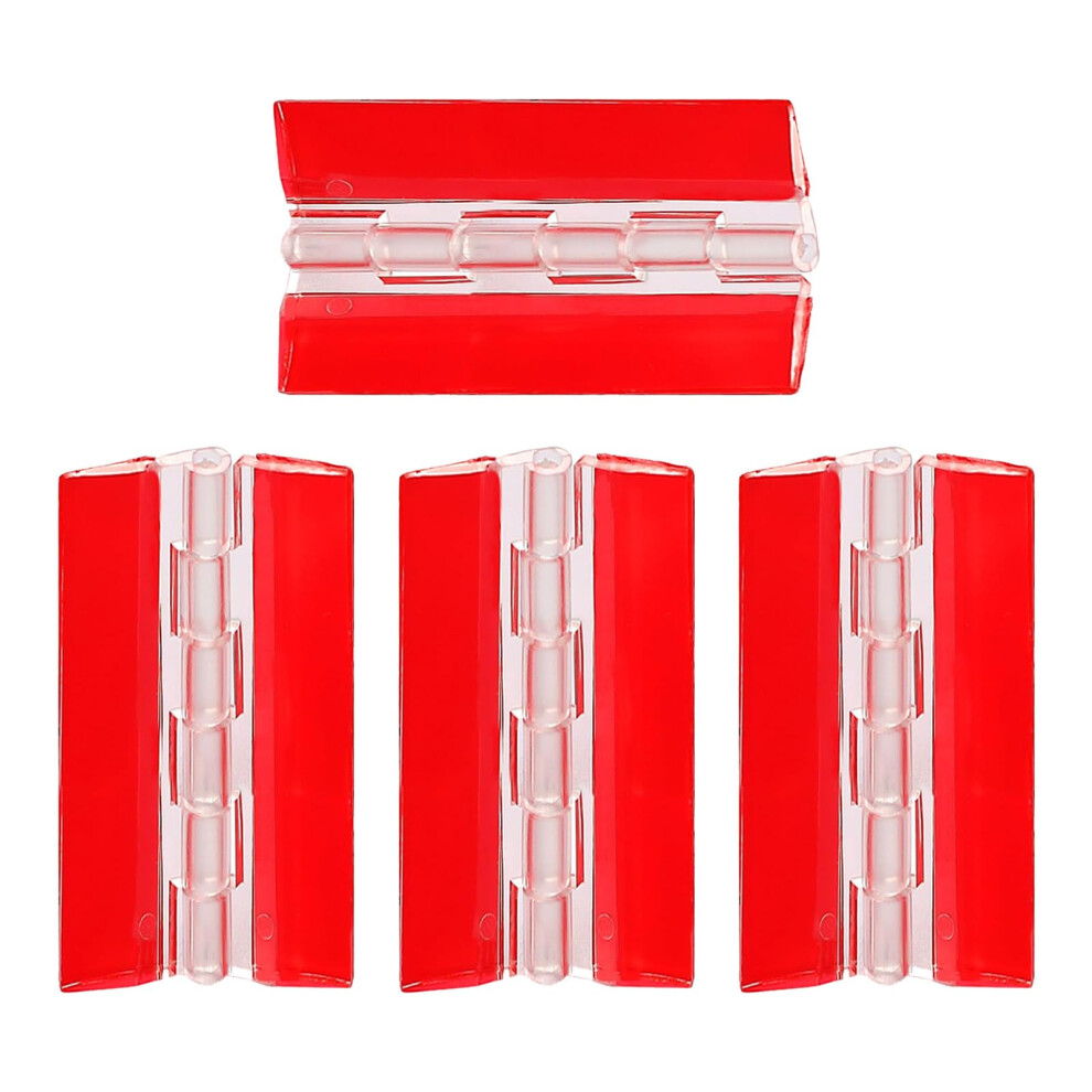 Acrylic Hinges 4Pcs 75X45mm, Selfadhesive Transparent Plastic Hinges For Cabinet, Display Case, Aquarium Lid 9330225314332