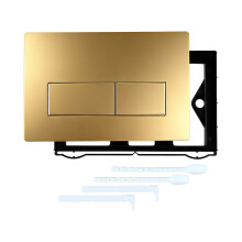 Elegant Toilet Button Cover Plate Easy Installation-Gold