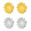 Handmade Sunflower Themed Studs Earrings Ear Accessories-Gold 2