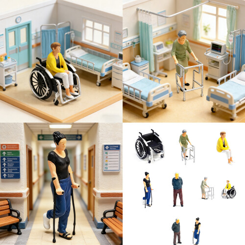 Statues humaines miniatures à l'échelle 1:64,-Récupération 2