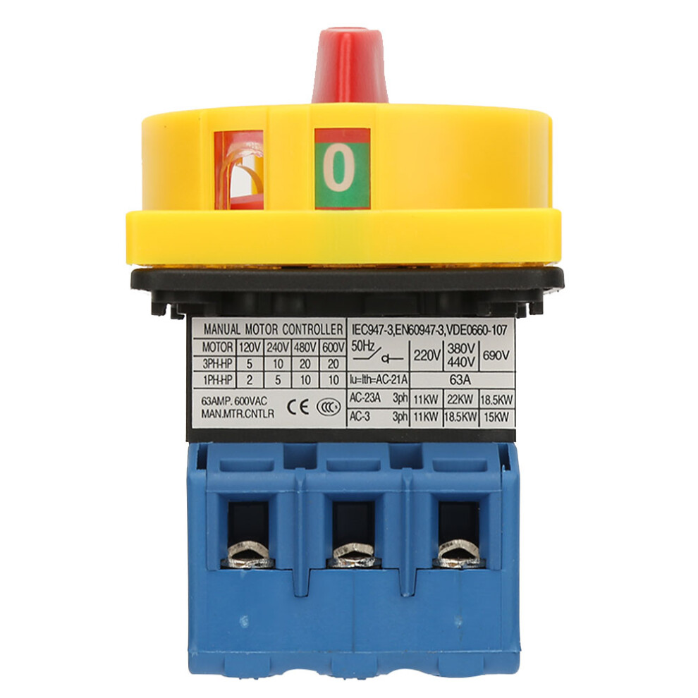3-Pole Rotary Cam Load Breaker 40A/63A 65X65x105mm 9461393630334