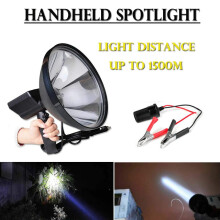 9 inch  Power Handheld Spotlight 100W Waterproof HID Searchlight 8000 Lumens Long Range Beam for Hunting and Fishing