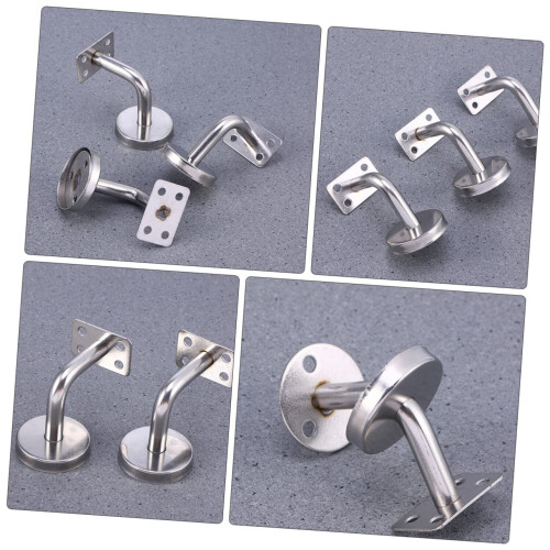 Handrail Bracket Stainless Steel Stair Rail Bracket Wall Mounted Support Easy Installation Durable 1